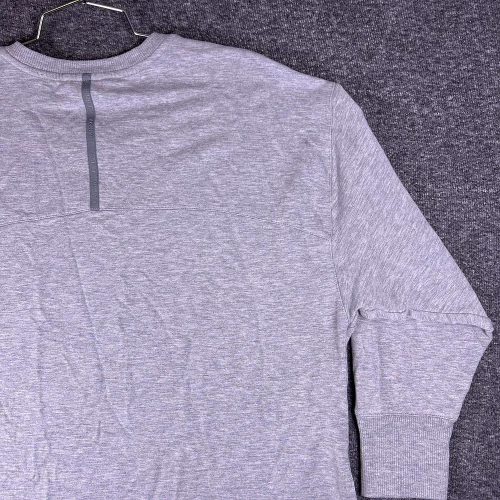 LL Bean Sweater Womens Medium Gray Heathered Dolman Lightweight Pullover Stretch